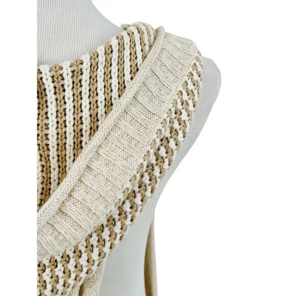 RARE Free People Boho Sleeveless Hooded Textured Knit Cardigan | Coastal Grandma - Picture 7 of 11